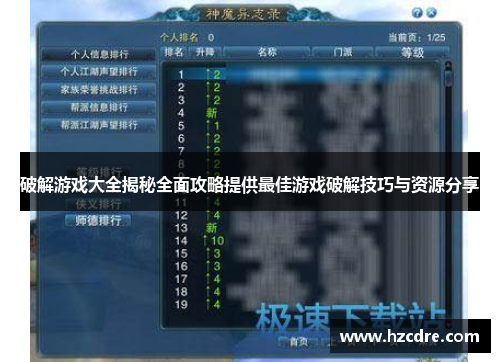 破解游戏大全揭秘全面攻略提供最佳游戏破解技巧与资源分享